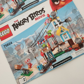 LEGO The Angry Birds Movie Instruction Manuals  # 75824 MANUALS ONLY - FLAWS