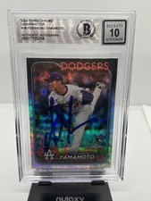 2024 Topps Chrome Logofractor Yoshinobu Yamamoto #18 RC Rookie Auto