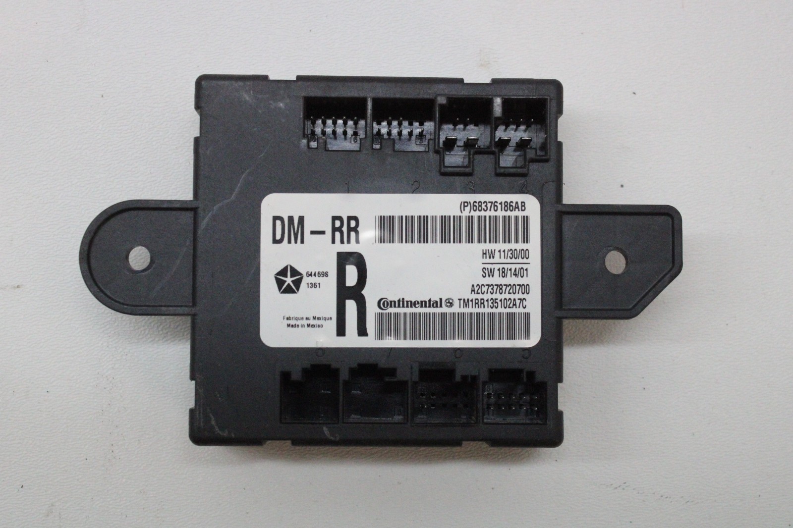 2022 MASERATI LEVANTE REAR RIGHT DOOR CONTROL MODULE 68376186AB OEM 2017-2023