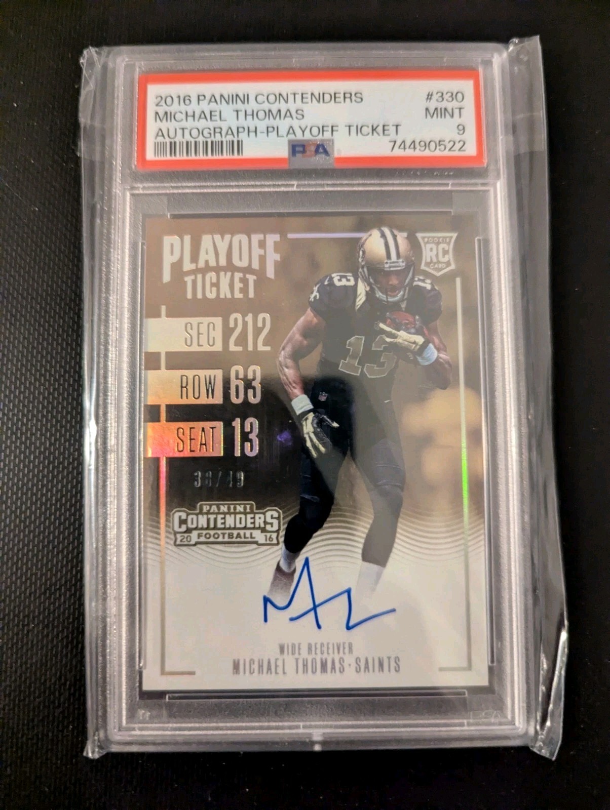 2016 Panini Contenders - Rookie Ticket RPS Michael Thomas #30/49 auto