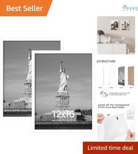 12x16 Picture Frames Wall Gallery Display Plastic White 2 Pack