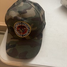 Vintage United States Marine Corps Camo Hat Strap back