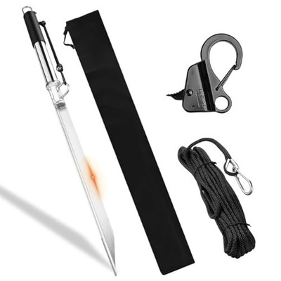 Sand Spike Boat Anchor Pole, Self-Hammering Beach Spike Anchor with 32 IN