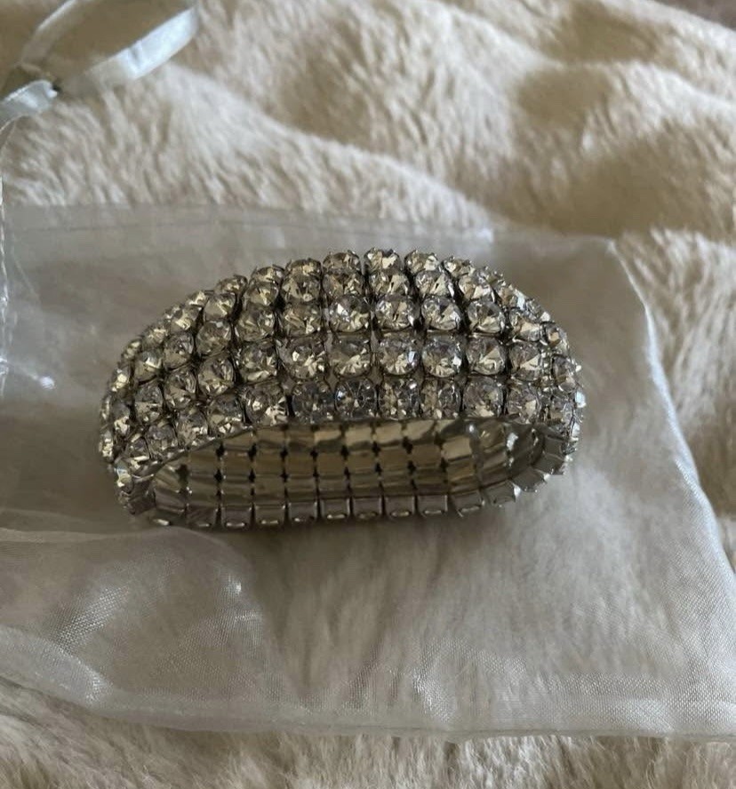 Two Beautiful Rhinestone Bracelets - image 3