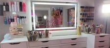 smart led bathroom lighted vanity mirror