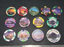 (((RARE))) SAMPLE SET OF POKER CHIPS FROM SKY CITY CASINO AUCKLAND NEW ZEALAND