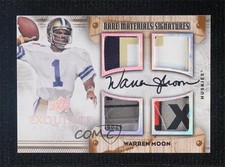 2013 Exquisite Collection Rare Materials Signatures 4/5 Warren Moon Auto HOF 0c3