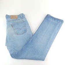 Vtg Levi's 505 Jeans Mens 38x34 Act 36x33 Orange Tab Blue Made in USA Stained