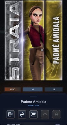 Star Wars Card Trader Padme Amidala Strata Epic