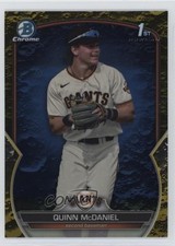 2023 Bowman Draft Chrome Yellow Lunar Crater Refractor /75 Quinn McDaniel 18f2