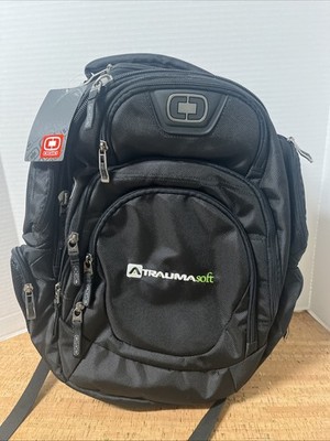 Ogio Backpack Stratagem Laptop Black Embroidered Logo Adjustable
