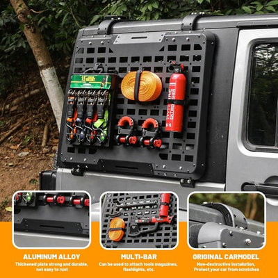 #ad #ad Rear LeftRight Window Storage Molle Panel Kit Accessories For Jeep Wrangler JK $323.99