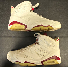 Jordan Air Jordan 6 Retro Maroon White Leathe...