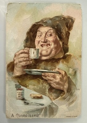 1880's Armour s Extract Of Beef Trade Card, Happy Man ''The Connoisseur''