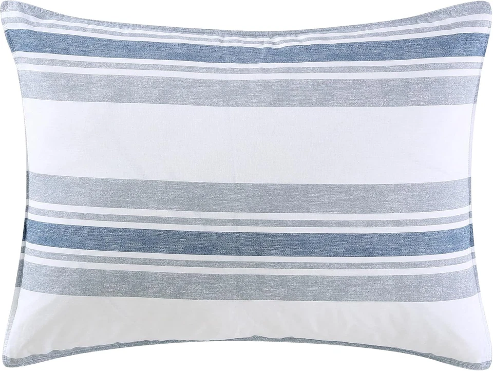 Nautica - Juego de edredón King, ropa de cama tejida reversible con fundas a juego Foto 4 de 4