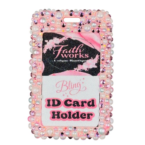 Bling Pearl Name Badge Card Holder Replacement (Reel Clip Not Included) Purple - 第 7/48 張圖片