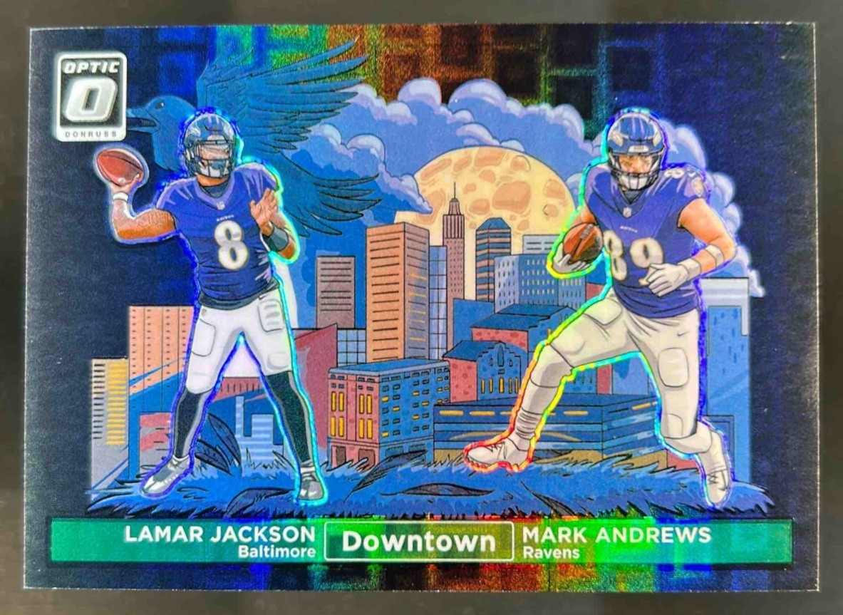 2024 Donruss Optic Lamar Jackson Mark Andrews Downtown Black Pandora SSP #10/25