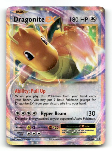 Dragonite EX 72/108 Holo Ultra Rare Evolutions Pokemon LP