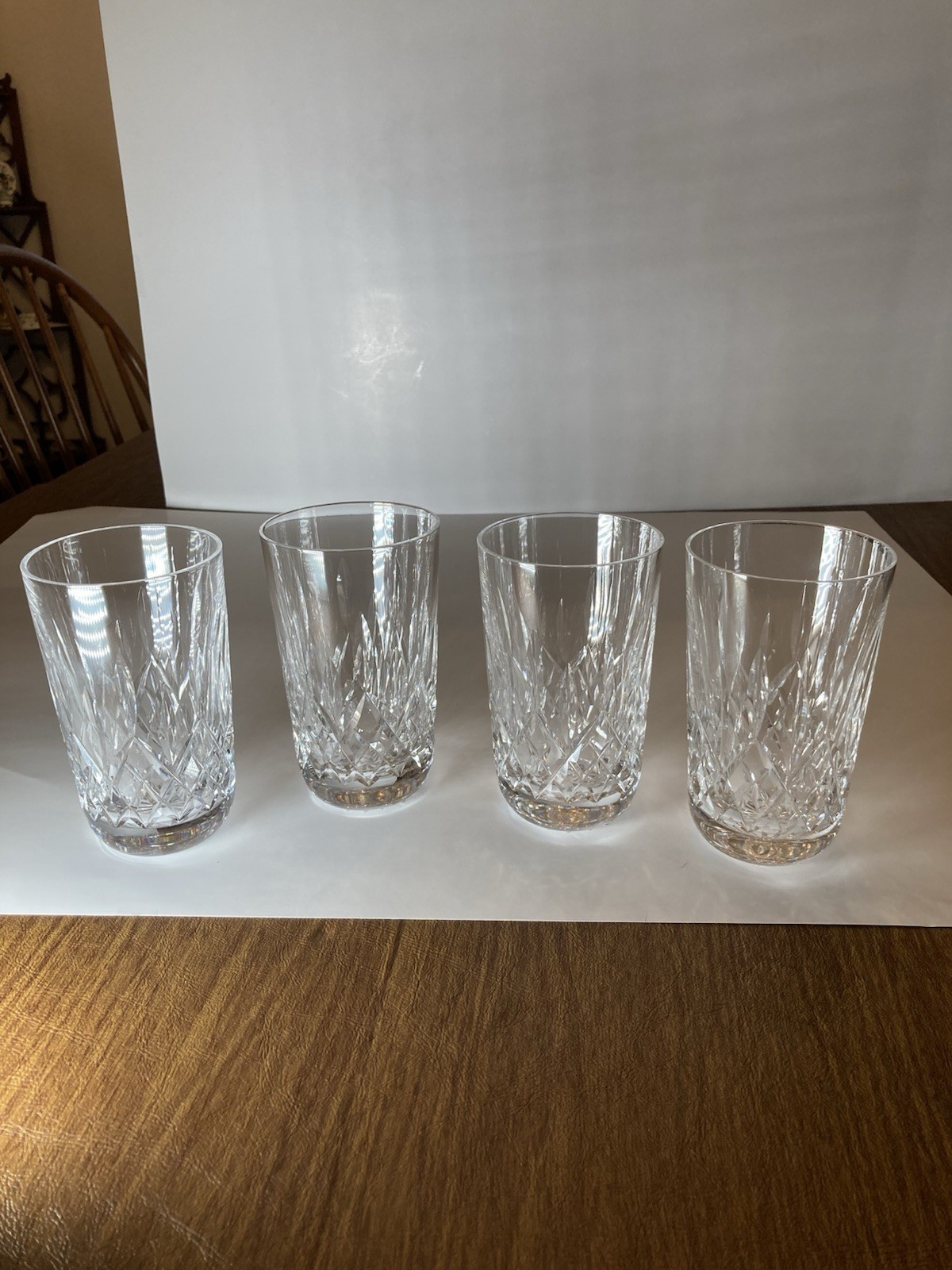 WATERFORD Crystal LISMORE 4-Piece Tumbler Set