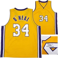 SALE! Los Angeles Lakers Shaquille O'Neal Autographed Signed Gold Jersey JSA