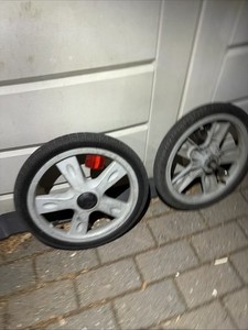 2 of Instep 16" Bicycle Trailer Rear Gray Plastic Wheels 1.75 Tire Quick Release