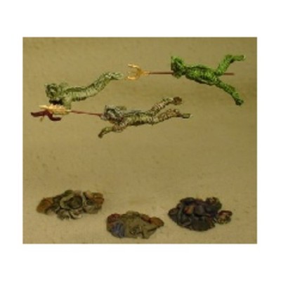 Reviresco Sea Creature 28mm Gillmen Swimming Pack New