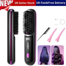Portable Hair Straightener Brush Antiscald Hair Cordless Portable Rechargeable