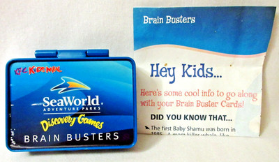 KFC Kids Meal Toy SeaWorld Brain Busters Discovery Games Ages 3+ 2000 Used