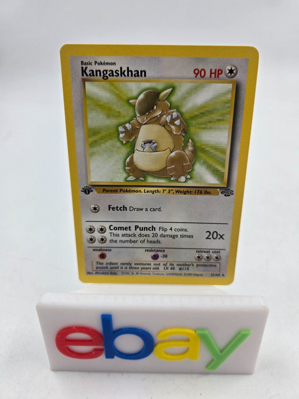 Pokemon TCG Kangaskhan 21/64 Jungle Regular 1st Edition Non Holo - NM