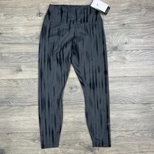Nike Leggings Size Large Womens Anthracite Grey One High Waisted 7/8 Printed