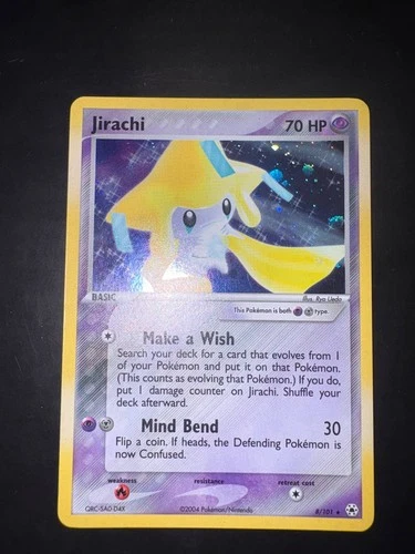 PSA 8 Pokemon EX 2004 Hidden Legends Jirachi Holo Card 8/101 Eng NearMint