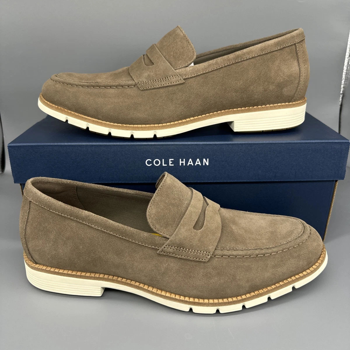 Cole Haan Flexgrand+ Men\'s Suede Penny Loafers, Color: Truffle Cole Haan Flexgrand+ Penny Loafer Mens 8.5 | Mercari main image 3