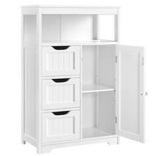 Badezimmerschrank Unterschrank Badschrank K&uuml;chenschrank mit 3 Schubladen Wei&szlig;
