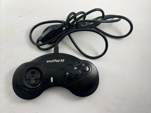 Asciipad SG Controller For Sega 5710 Vintage Black Very Good