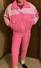 Vintage Tyrolia By Head Women’s Bright Pink Winter Ski Jacket And Snow Pants Set
