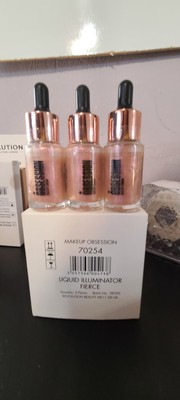 Lot of 3, MAKEUP OBSESSION High Reflective Liquid Illuminator, FIERCE 15ml EACH