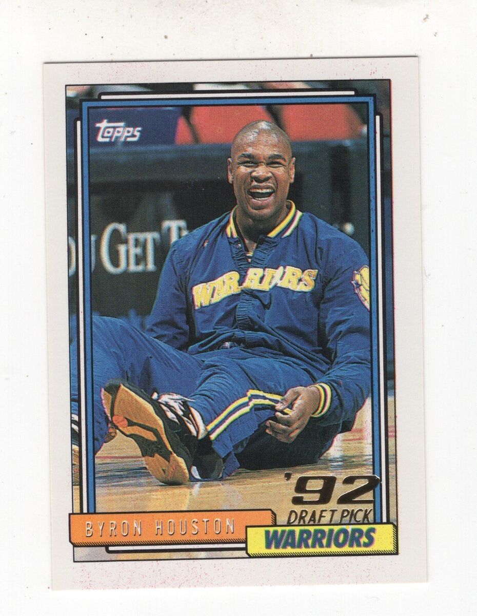 1993, Byron Houston, Golden State Warriors, Signed, Autographed, Topps Basketball Card, Card # 338, 1993, Byron Houston, Golden State Warriors, Signed, Autographed, Topps Basketball Card, Card # 338,