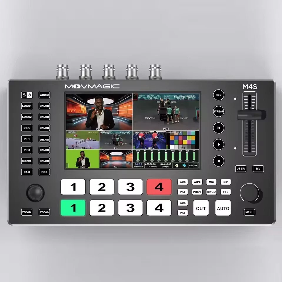 Movmagic M4S SDI NDI 5.5inch 5-CH 4K P60 Live Streaming Broadcast Video Switcher - Image 4 of 4