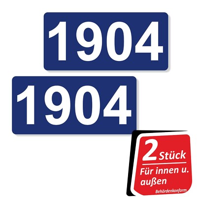 Ordnungsnummer 2er Set Mietwagen Konzessionsnummer blau Aufkleber Sticker Schild