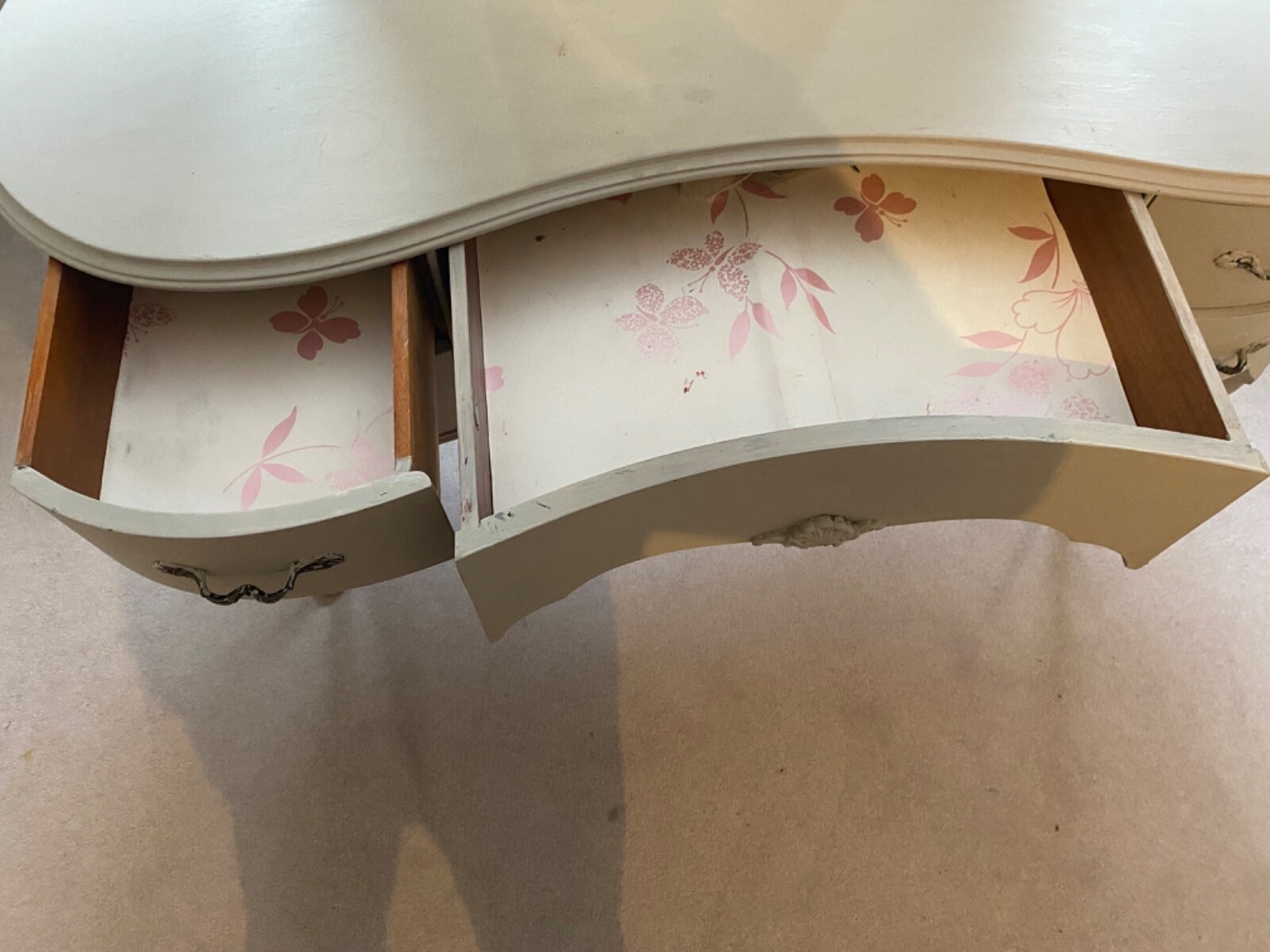 Restored Kidney shaped vintage dressing table eBay