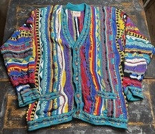 Vintage CUGGI COOGI Australia Knit Cardigan Sweater Size XL RARE