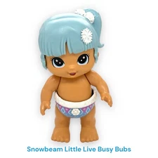 Little Live Pets Bizzy Bubs Snowbeam Doll 5” 2016 Blue Hair Moose Toys