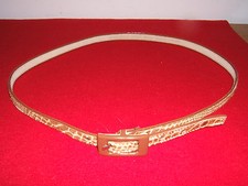 Nine West Genuine Leather Leopard Print Fur Belt Size M 40 1/2"