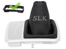 SCHALTMANSCHETTE MERCEDES SLK R171 automatik SCHALTSACK STICKEREI GRAU + RAHMEN