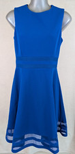 Calvin Klein sz 4P Dress Fit  Flare blue sleeveless tank 0896
