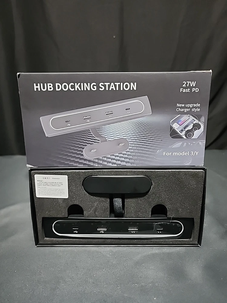 USB Hub LED Docking Station Center Smart Sensor For Tesla Model 3 / Y 2021 2022