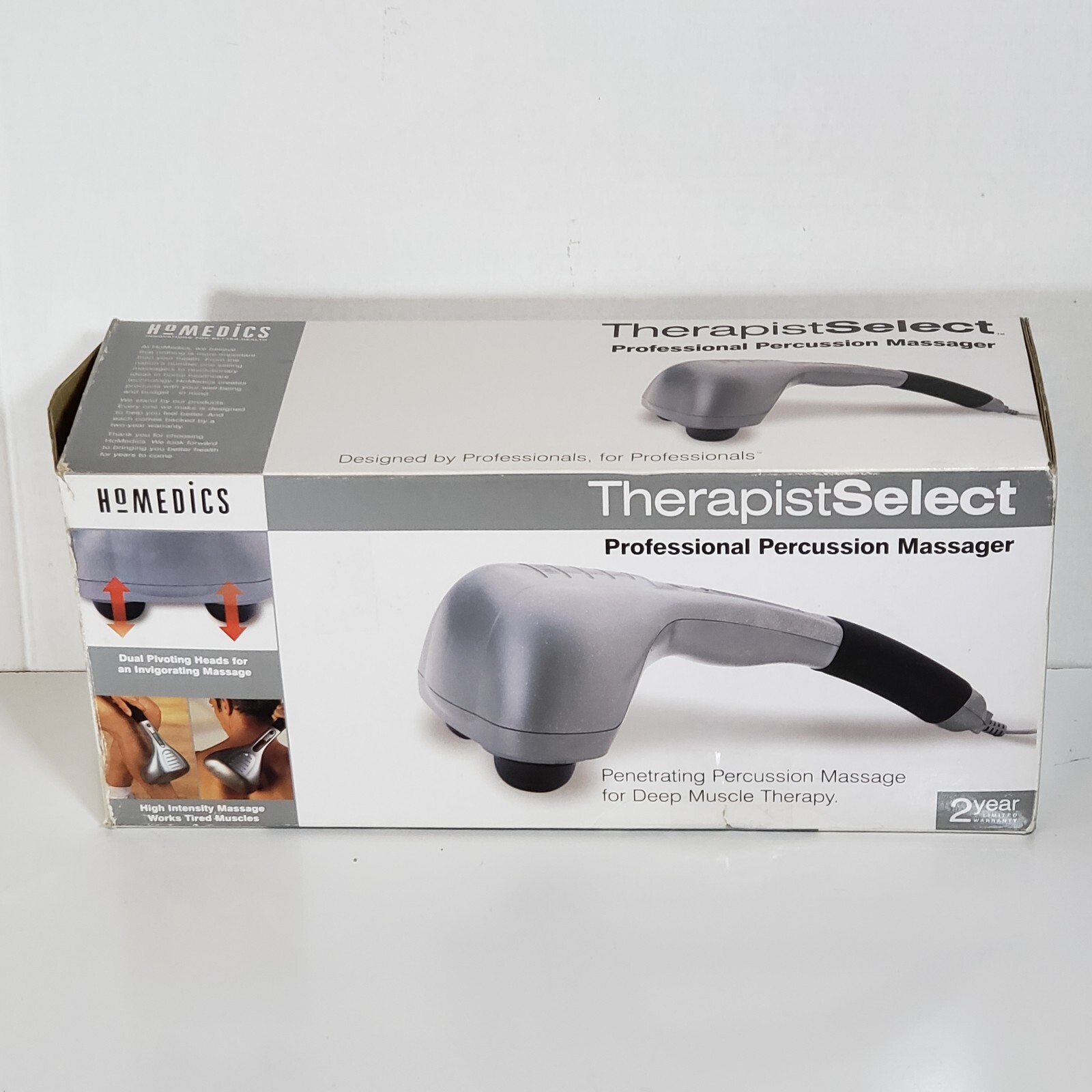 Homedics Model PA1 Dual Pivoting Heads Percussion Hand Held Back Massager Works 31262003287 eBay