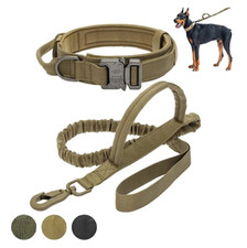 Tactical Heavy Duty Nylon Large Dog Training Collar Military With Metal Buckle