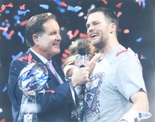 Jim Nantz CBS Sportscaster Signed 8x10 Photo Beckett Tom Brady