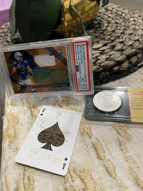 Jacob Eason Panini Gold Standard #205 Rookie Jersey Autograph-Premium